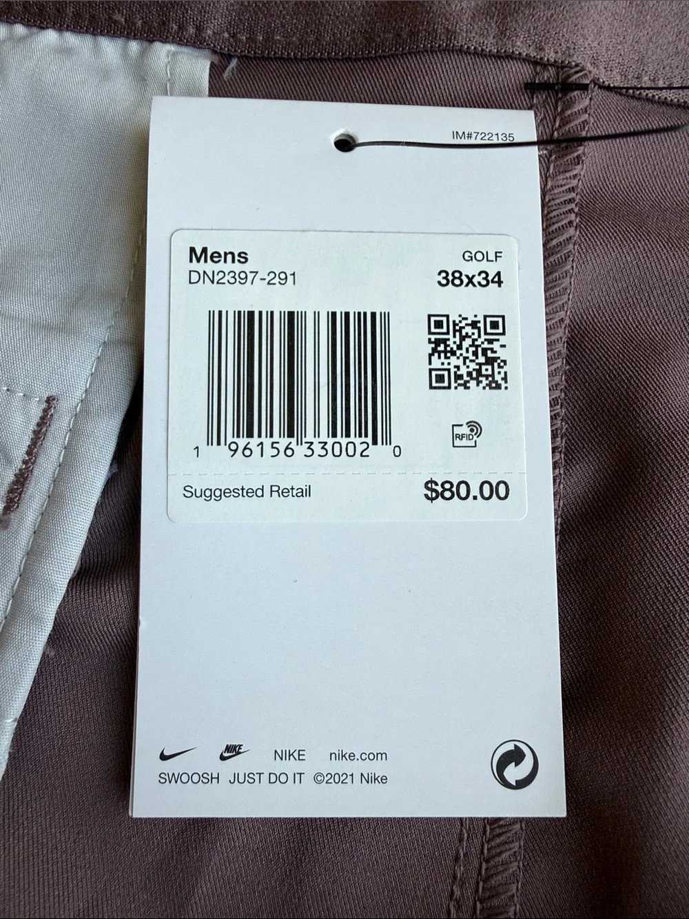 NWT Men's Nike Golf Dri-Fit Pants